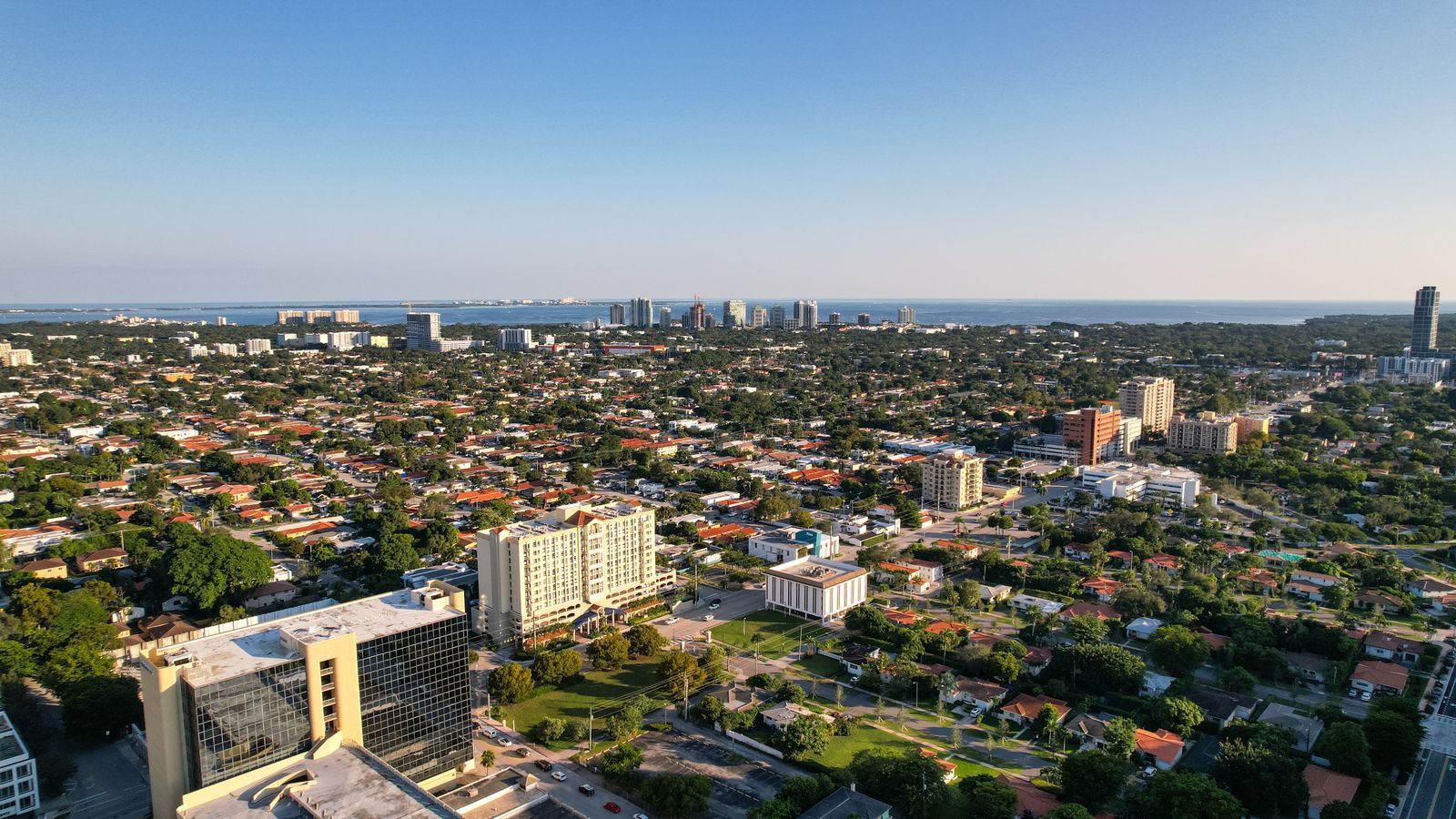 Aerial view of Kendall, Miami